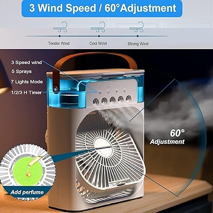 Portable Air Cooler Table fan with humidifier