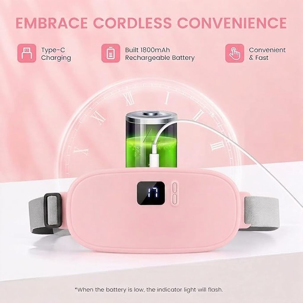 Menstrual Heating Pad – Periods Pain Relief Wrap Belt for Women & Girls