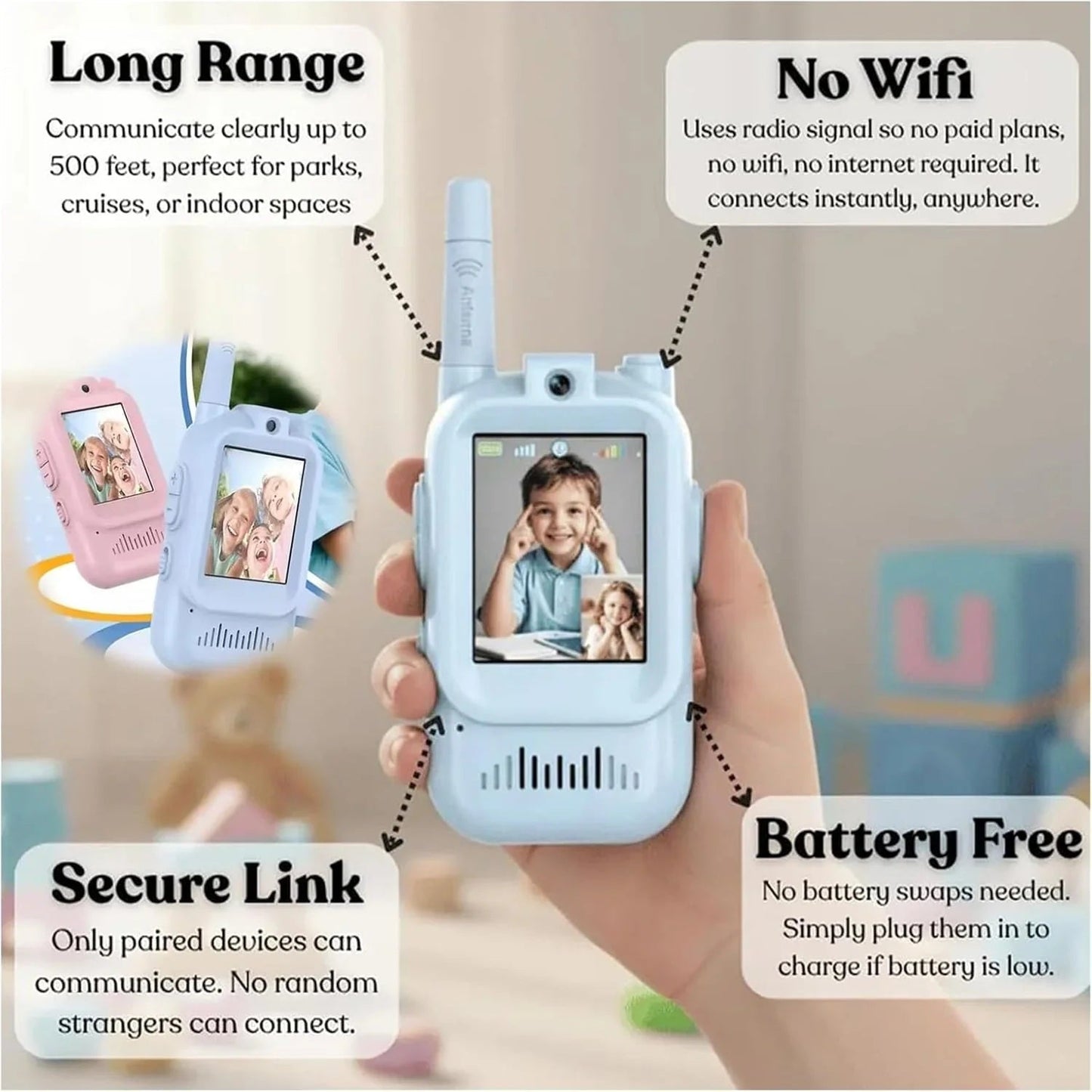 Kids Walkie Talkie in Video Calling Feature